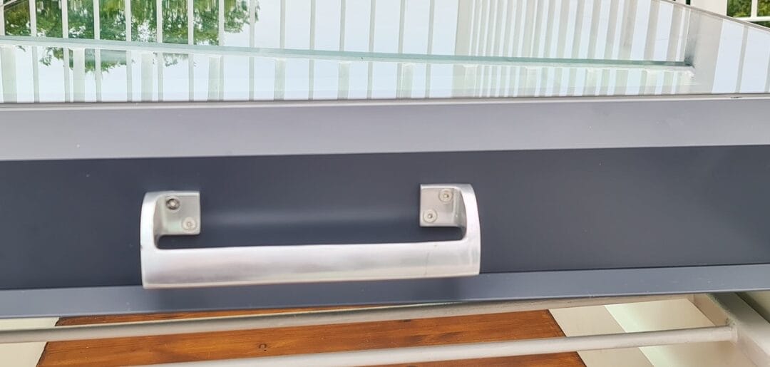 Our first manual sliding rooflight installed – cost effective and ideal for Succah