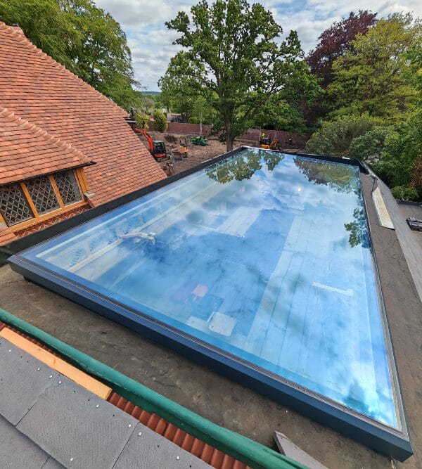 Very Large Fixed Rooflight On An Extension