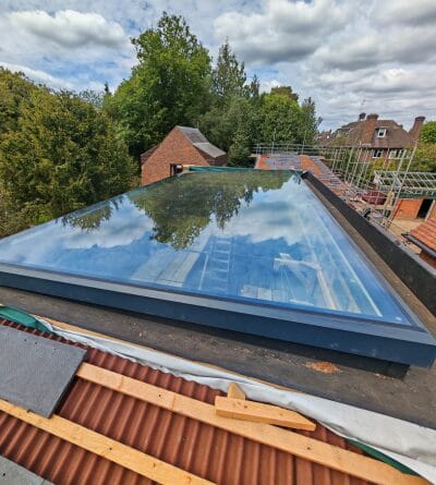 Pre Finished Large Rooflight In Situ